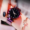 Image of Luxury Starry Sky Women Watches Rose Gold Bracelet Magnet Mesh Band Rhinestones Quartz Wristwatch Ladies Female Diamond Watch