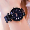 Image of Luxury Starry Sky Women Watches Rose Gold Bracelet Magnet Mesh Band Rhinestones Quartz Wristwatch Ladies Female Diamond Watch