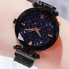 Image of Luxury Starry Sky Women Watches Rose Gold Bracelet Magnet Mesh Band Rhinestones Quartz Wristwatch Ladies Female Diamond Watch