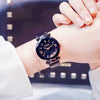 Image of Ulzzang Luxury+Crystal Star Sky+ Purple Lady Steel Strap+Magnetic Buckle Bracelet Watch