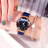 Image of Luxury Women Watches Fashion Elegant Magnet Buckle Vibrato Purple Ladies Wristwatch 2019 New Starry Sky Roman Numeral Gift Clock