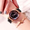 Image of Luxury Women Watches Fashion Elegant Magnet Buckle Vibrato Purple Ladies Wristwatch 2019 New Starry Sky Roman Numeral Gift Clock