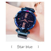 Image of Rose+Gold+Mesh Magnet+Buckle Starry Quartz Watch=Geometric Surface+Casual Women