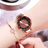 Image of Diamond Rose Gold+Sky Magnetic Watch+Casual Mesh Steel Rhinestone