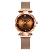 Image of Diamond Rose Gold+Sky Magnetic Watch+Casual Mesh Steel Rhinestone