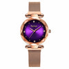 Image of Diamond Rose Gold+Sky Magnetic Watch+Casual Mesh Steel Rhinestone