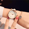 Image of Polygonal dial design watches+luxury fashion dress quartz+white ladies leather wristwatch