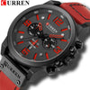 Image of CURREN Mens Watches+Sport Wrist Watch Chronograph+ Quartz Military Genuine Leather Relogio Masculino