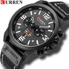 Image of CURREN Mens Watches+Sport Wrist Watch Chronograph+ Quartz Military Genuine Leather Relogio Masculino