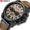 Image of CURREN Mens Watches+Sport Wrist Watch Chronograph+ Quartz Military Genuine Leather Relogio Masculino