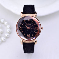 Gogoey Brand+Rose+Gold+Leather Watches + reloj mujer go4417