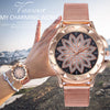 Image of Fashion Women Rose Gold Flower Rhinestone Wrist Watches Luxury Casual Female Quartz Watch Relogio Feminino Drop Shipping