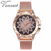 Image of Fashion Women Rose Gold Flower Rhinestone Wrist Watches Luxury Casual Female Quartz Watch Relogio Feminino Drop Shipping