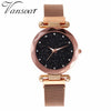 Image of Mesh Magnet+Buckle Starry Sky+Casual Luxury+Geometric Surface Quartz Watches