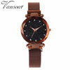 Image of Mesh Magnet+Buckle Starry Sky+Casual Luxury+Geometric Surface Quartz Watches