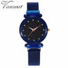 Image of Mesh Magnet+Buckle Starry Sky+Casual Luxury+Geometric Surface Quartz Watches