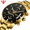 Image of NIBOSI Men Watch Chronograph+Top Brand Luxury+Waterproof Full Steel Quartz Gold Clock