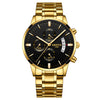 Image of NIBOSI Men Watch Chronograph+Top Brand Luxury+Waterproof Full Steel Quartz Gold Clock