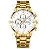 Image of NIBOSI Men Watch Chronograph+Top Brand Luxury+Waterproof Full Steel Quartz Gold Clock