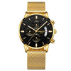 Image of NIBOSI Men Watch Chronograph+Top Brand Luxury+Waterproof Full Steel Quartz Gold Clock