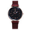 Image of Luxury Starry Sky Watches+ Rose Gold+Mesh Magnet Buckle +Wristwatch Clock