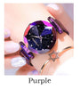 Image of Magnet stainless steel mesh+starry fashion diamond+luminous shining quartz watch+relogio feminin