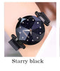 Image of Magnet stainless steel mesh+starry fashion diamond+luminous shining quartz watch+relogio feminin