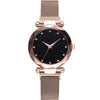 Image of Diamond Rose Gold+ Starry Sky Magnetic Mesh+Ladies Quartz Wrist