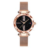 Image of Fashion Women Rose Gold Watches Magent Buckle Starry Sky Creative minimalism Roman Numeral Hot Eleange Lady's Casual Watch Gift