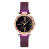 Image of Charming Purple Women Watches Minimalism Casual Starry Sky Lady Wristwatch Magnet buckle Fashion Luxury Brand Female Watch Gift