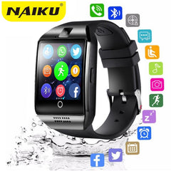 Bluetooth+Camera+Facebook+Whatsapp+Twitter Sync+SMS Smartwatch+Support SIM TF Card+IOS Android