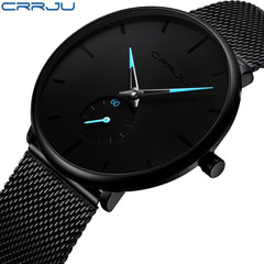 Top Brand Luxury+Quartz Watch Men Casual Slim+Mesh Steel Waterproof Sport Watch Relogio Masculino