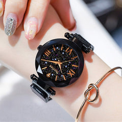 Magnetic Starry Sky Female Clock+Quartz Wristwatch Fashion Ladies+Wrist Watch